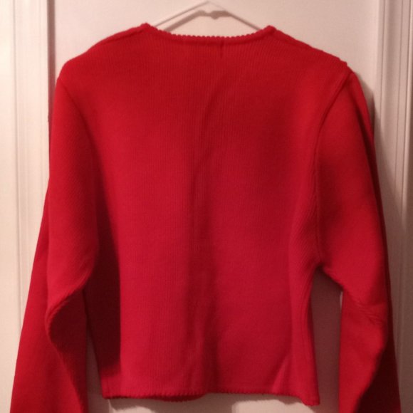 Pre Owned Women’s Red Potomac Collection Dress Sweater (M) - Picture 2 of 2